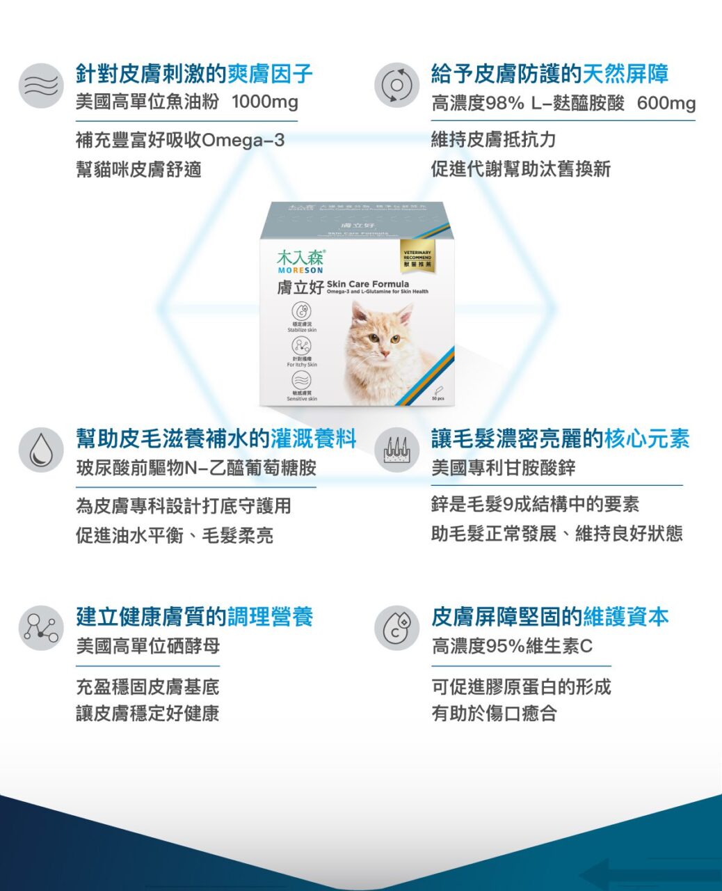 木入森 貓咪膚立好 50包 ｜貓咪皮膚保健