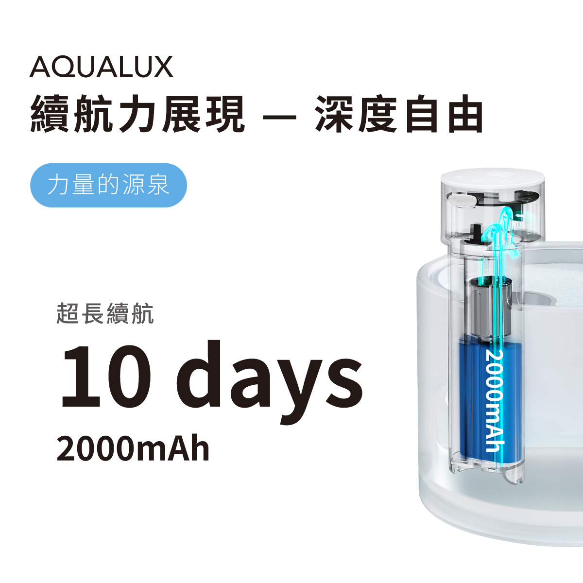 喝不停 AquaLux 寵物智能陶瓷飲水機-UV版
